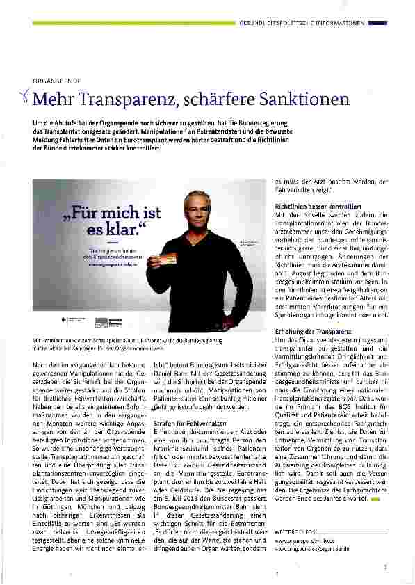 Vorschauseite 1: Mehr Transparenz, schärfere Sanktionen