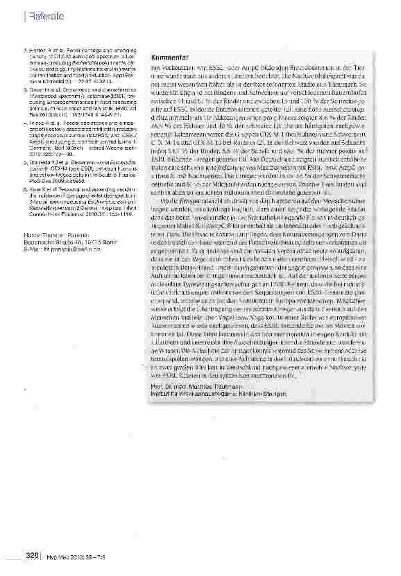 Vorschauseite 3: Signifikanter Rückgang von ESBL/AmpC-bildenden E. coli in der Schweinemast durch Verzicht auf Cephalosporine