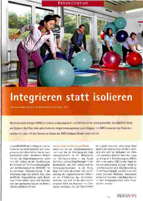 Vorschauseite 1: Integrieren statt isolieren