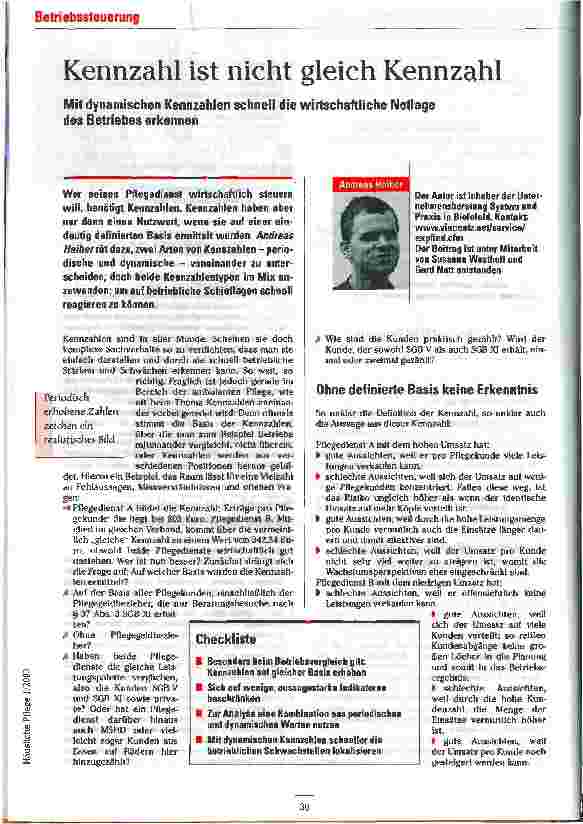 Vorschauseite 1: Kennzahl ist nicht gleich Kennzahl