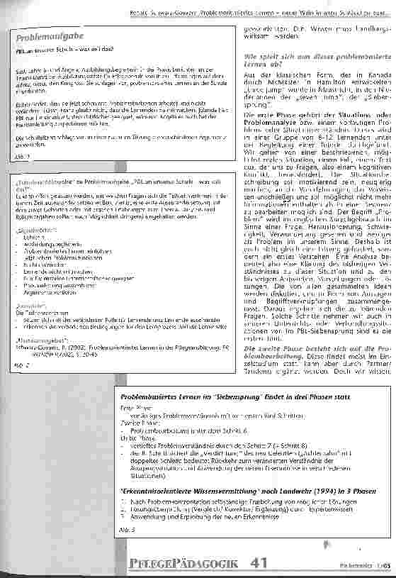 Vorschauseite 6: Problemorientiertes Lernen - neuer Wein in alten Schläuchen oder eher alter Wein in neuen Schläuchen?