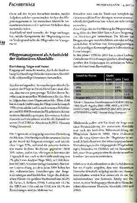 Vorschauseite 2: Praxis des Pflegemanagements in der stationären Altenhilfe