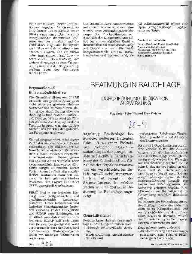 Vorschauseite 6: BIPAP und respiratorisches Umfeld