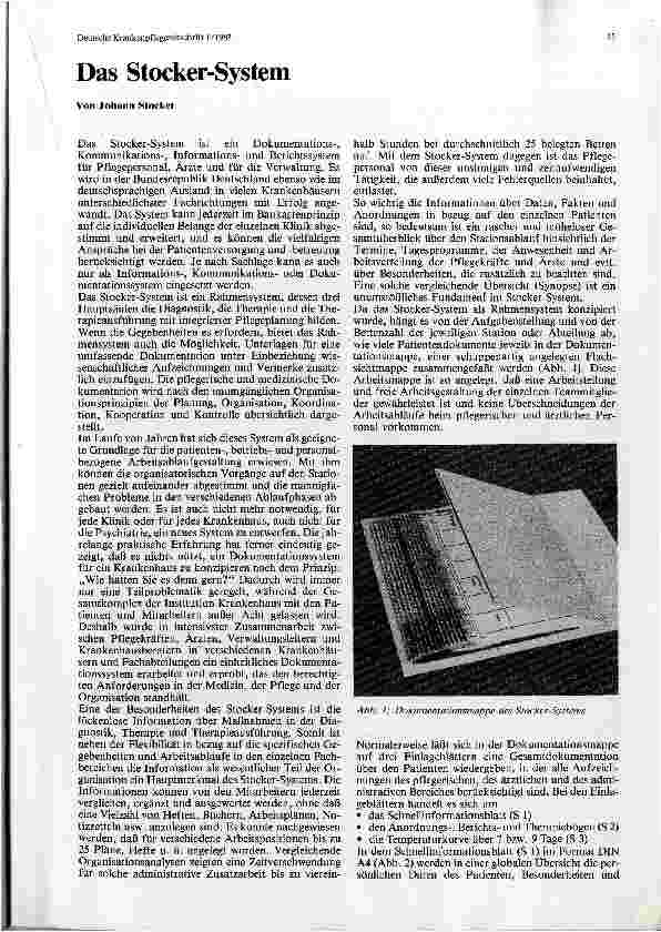 Vorschauseite 1: Das Stocker-System