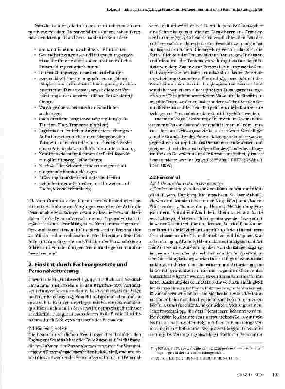 Vorschauseite 2: Einsicht in ärztliche Krankenunterlagen mit und ohne Personalaktenqualität