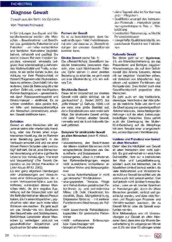 Vorschauseite 1: Diagnose Gewalt