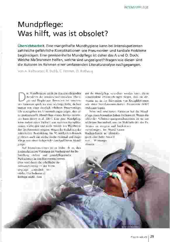 Vorschauseite 1: Mundpflege: Was hilft, was ist obsolet?