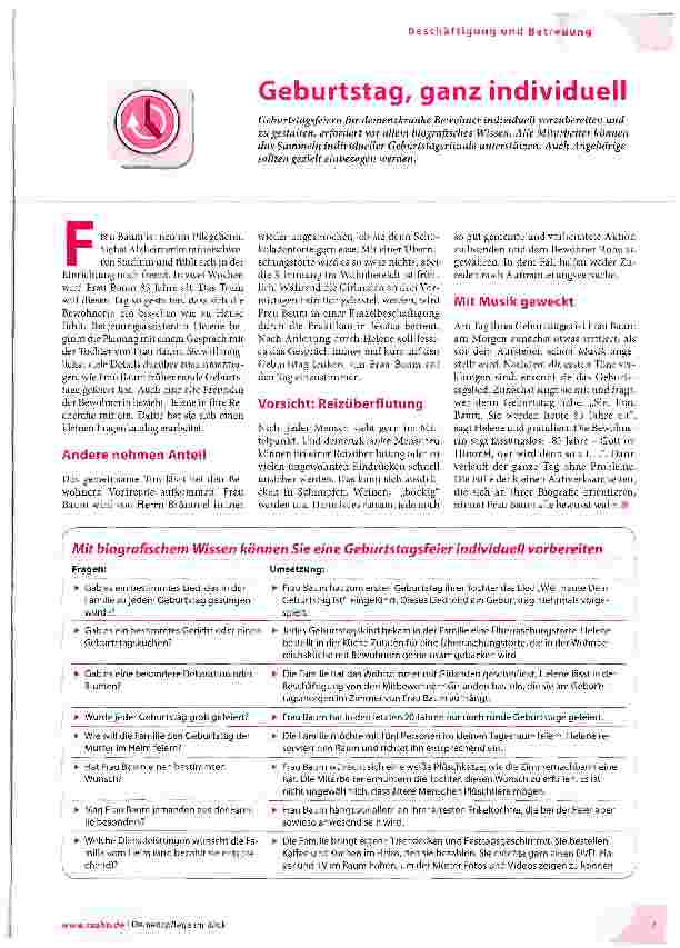 Vorschauseite 1: Geburtstag, ganz individuell