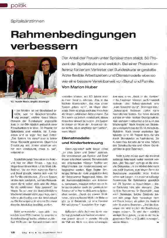 Vorschauseite 1: Rahmenbedingungen verbessern