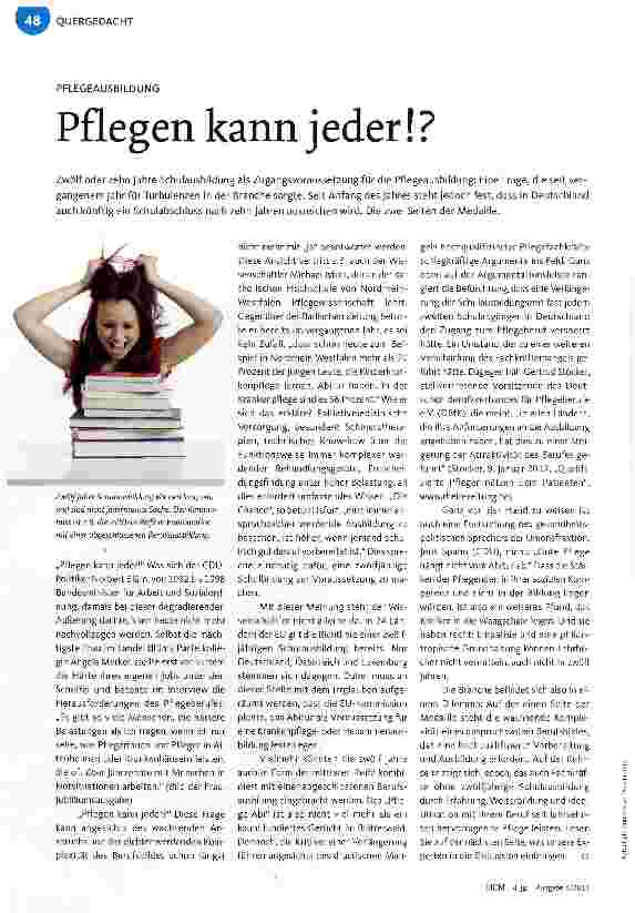 Vorschauseite 1: Pflegen kann jeder! ?