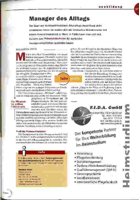 Vorschauseite 1: Manager des Alltags