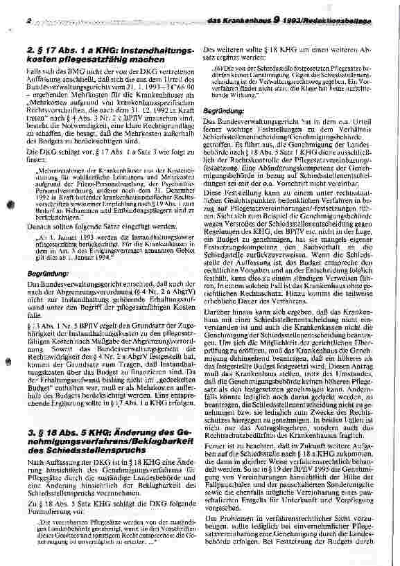 Vorschauseite 2: Legislativer Änderungsbedarf und offene Rechtsfragen Umsetzung des Gesundheitsstrukturgesetzes