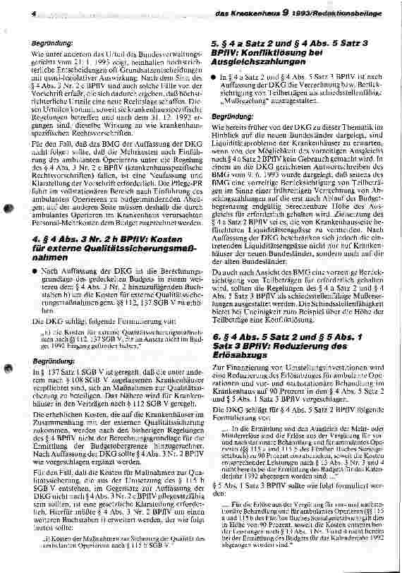 Vorschauseite 4: Legislativer Änderungsbedarf und offene Rechtsfragen Umsetzung des Gesundheitsstrukturgesetzes