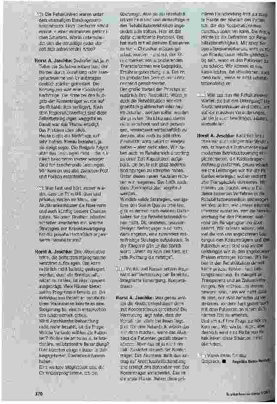 Vorschauseite 3: Nicht alle werden überleben Rehabilitationskliniken müssen sich auf schwere Zeiten gefasst machen