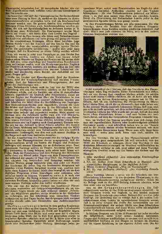 Vorschauseite 2: Europäische Schwesternkonferenz in Mont Pelerin sur Vevey/Genfer See vom 4.-17.Okt. 1953