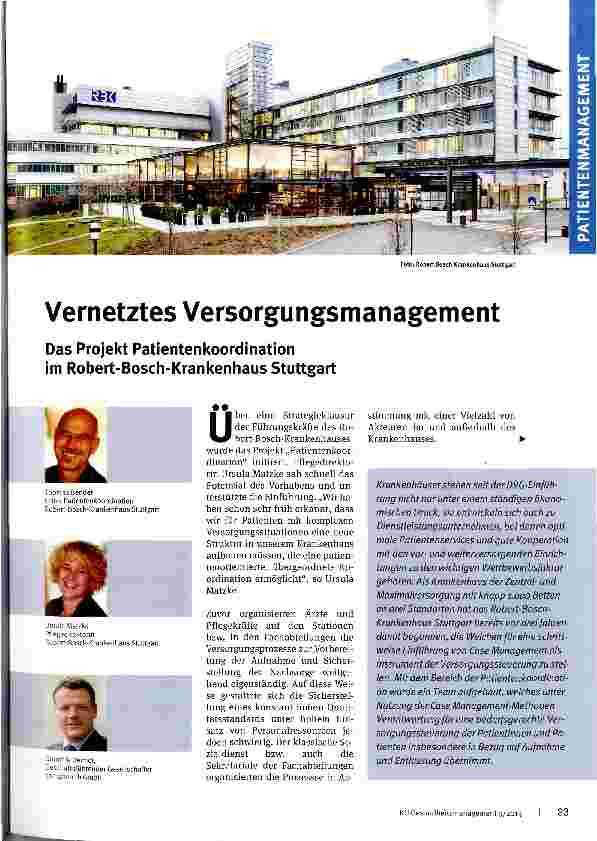Vorschauseite 1: Vernetztes Versorgungsmanagement