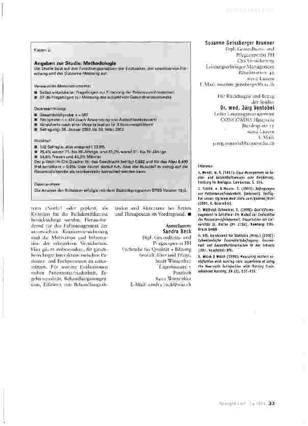 Vorschauseite 3: Grundlagen zur Evaluation des Fallmanagements einer Krankenversicherung