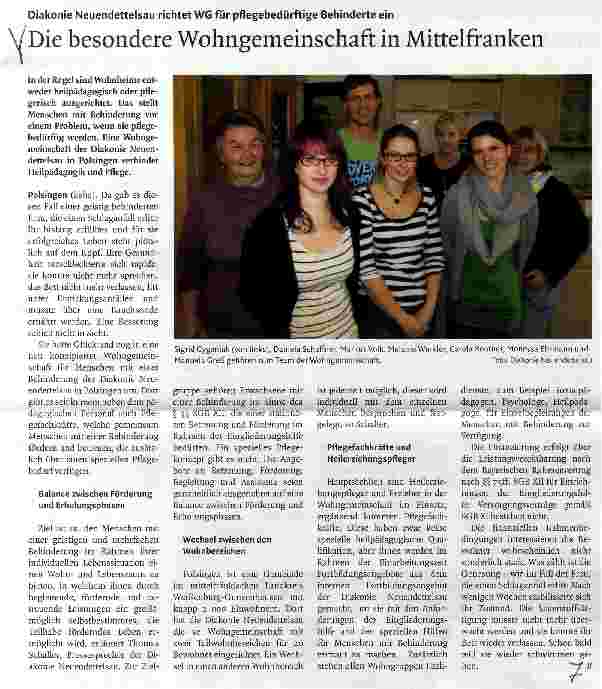 Vorschauseite 1: Die besondere Wohngemeinschaft in Mittelfranken