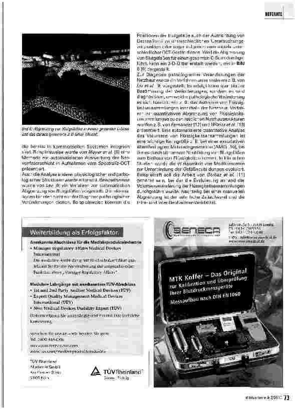 Vorschauseite 4: Die automatisierte Analyse der Netzhaut mittels der optischen Kohärenztomographie