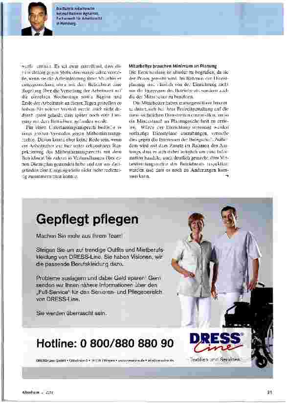 Vorschauseite 2: Vorläufige Dienstpläne dienen allein der Information