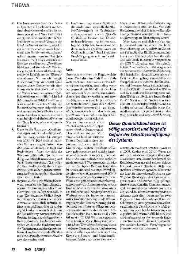 Vorschauseite 4: Deutschlands Zukunft durch Qualität der Medizin gestalten?