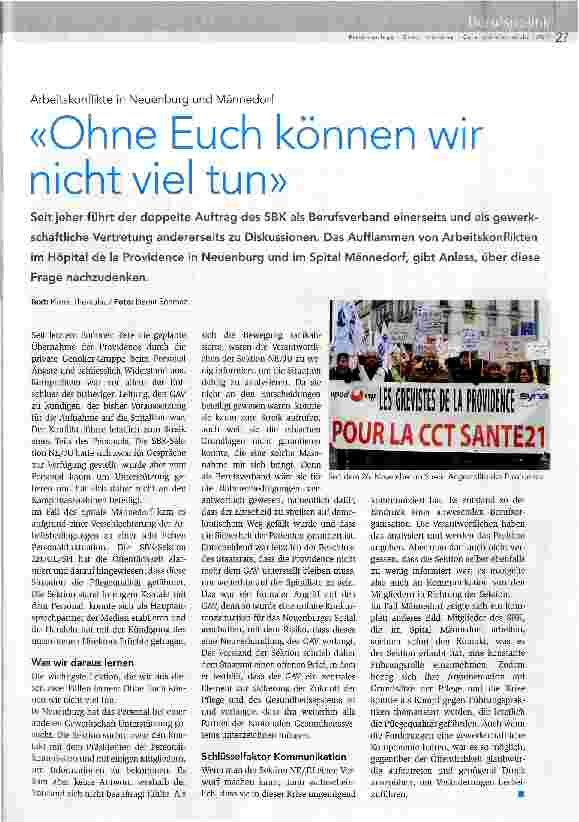 Vorschauseite 1: «Ohne Euch können wir nicht viel tun»
