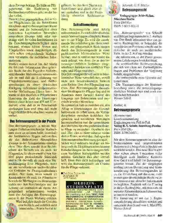 Vorschauseite 4: Betreuungsrecht Fragen der Personensorge