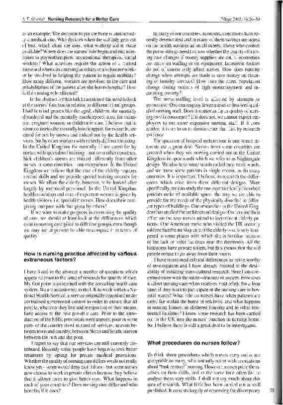 Vorschauseite 3: Nursing research for a better care