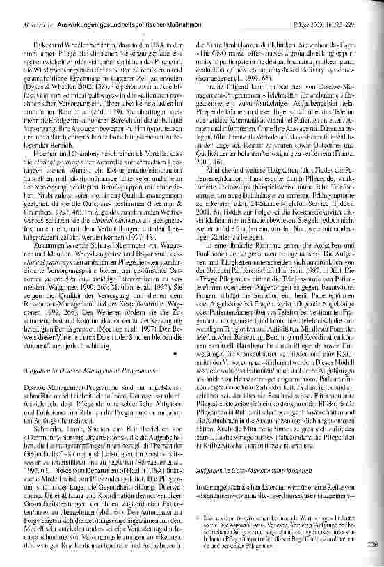 Vorschauseite 5: Auswirkungen gesundheitspolitischer Maßnahmen auf die ambulante Pflege in Deutschland