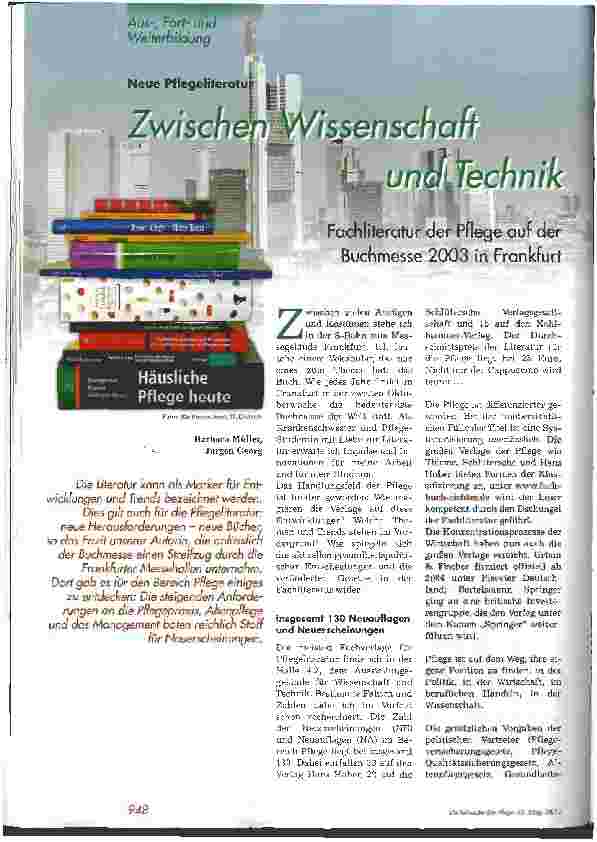 Vorschauseite 1: Zwischen Wissenschaft und Technik
