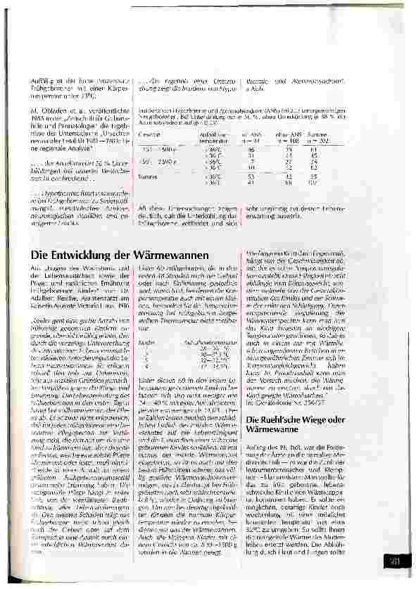 Vorschauseite 4: Die Entwicklung der Pflege des Frühgeborenen in den letzten hundert Jahren Von der Wärmewanne zum hochtechnisierten Inkubator