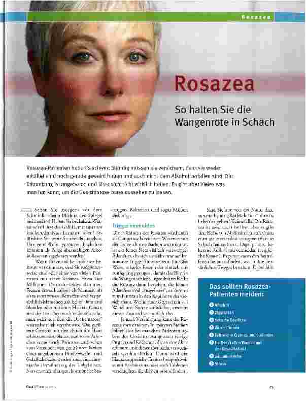 Vorschauseite 1: Rosazea So halten Sie die Wangenröte in Schach