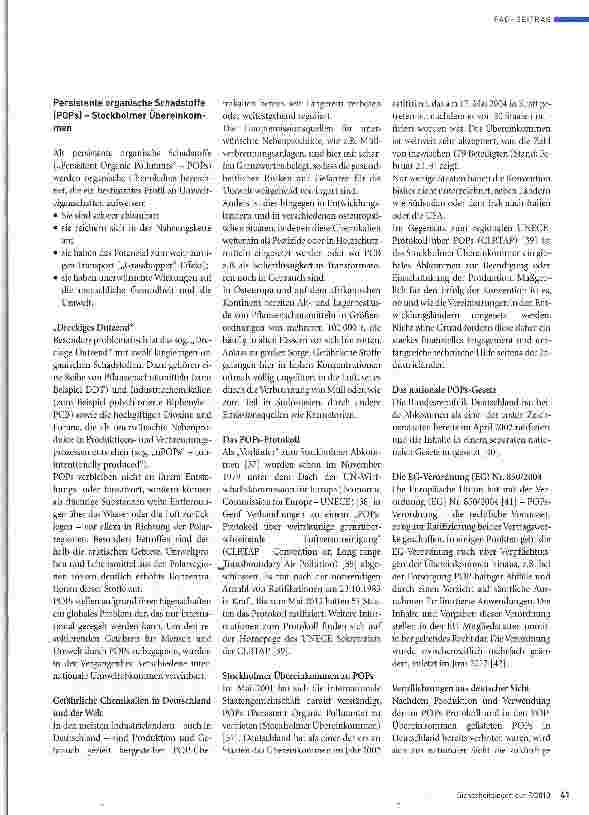Vorschauseite 4: Internationale Aktivitäten zum Schutz vor schädlichen Wirkungen von Chemikalien