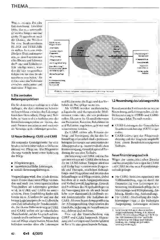 Vorschauseite 2: Eckpunkte für eine Strukturreform PFLEGE und TEILHABE