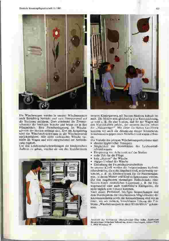 Vorschauseite 2: Wäschetransport in einer Kinderklinik