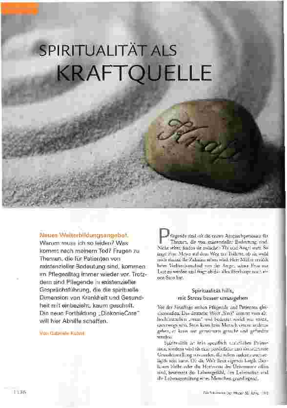 Vorschauseite 1: SPIRITUALITÄTALS KRAFTQUELLE