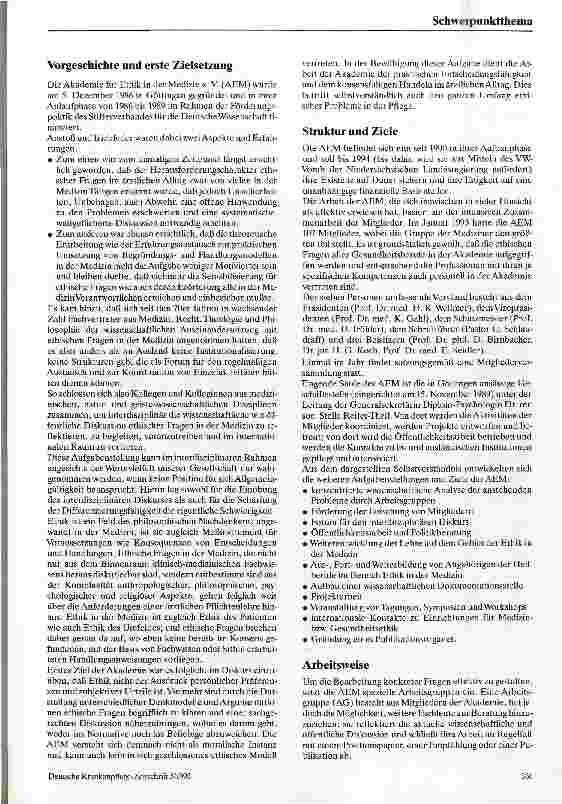 Vorschauseite 2: Akademie für Ethik in der Medizin