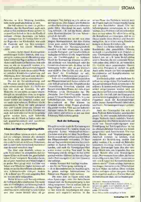 Vorschauseite 3: Psychosoziale Probleme von Stomapatienten Wie können Pflegende helfen?