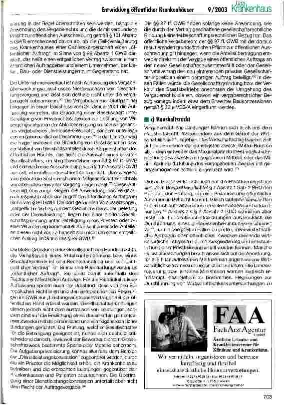 Vorschauseite 6: Verschmelzung oder Veräußerung öffentlicher Krankenhäuser? Aspekte des Kommunal-, des Gesellschaftsund des Vergaberechts