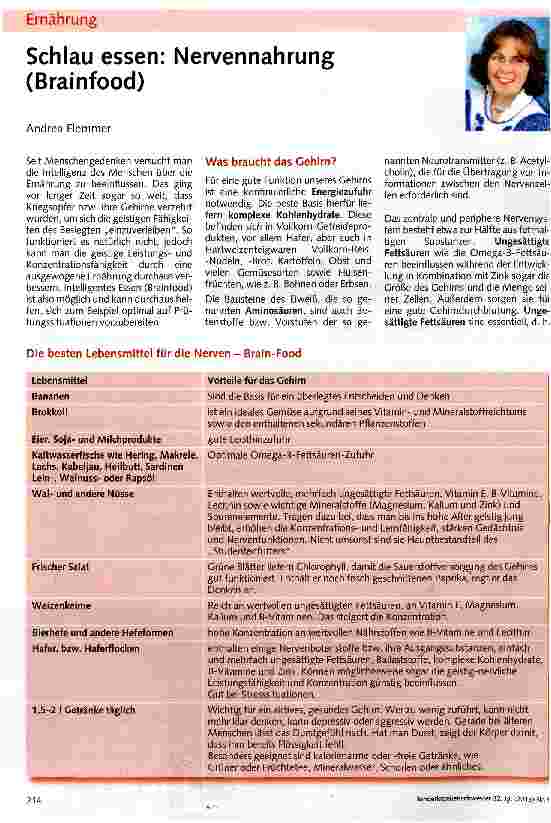 Vorschauseite 1: Schlau essen: Nervennahrung (Brainfood)
