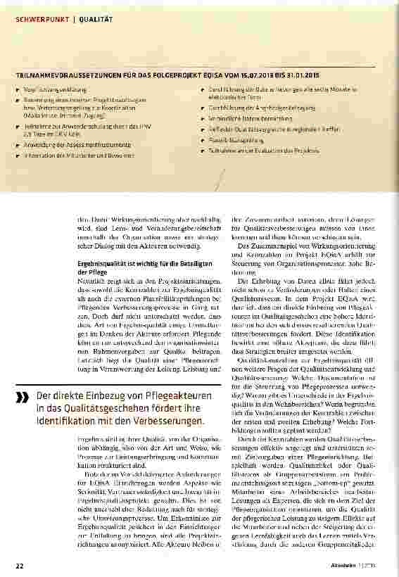 Vorschauseite 3: Qualitätsoffensive EQisA