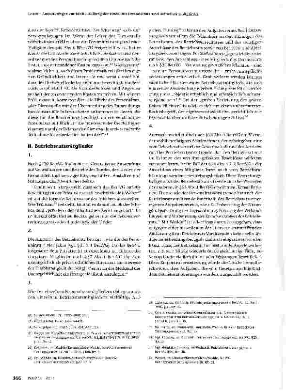 Vorschauseite 3: Anmerkungen zur Rechtsstellung der einzelnen Personalratsund Betriebsratsmitglieder