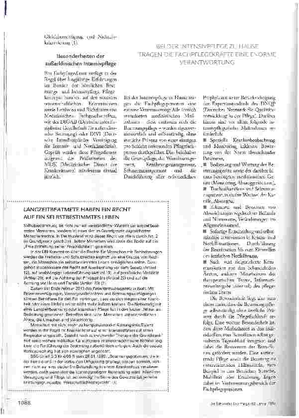 Vorschauseite 3: SELBSTBESTIMMT LEBEN TROTZ BEATMUNG