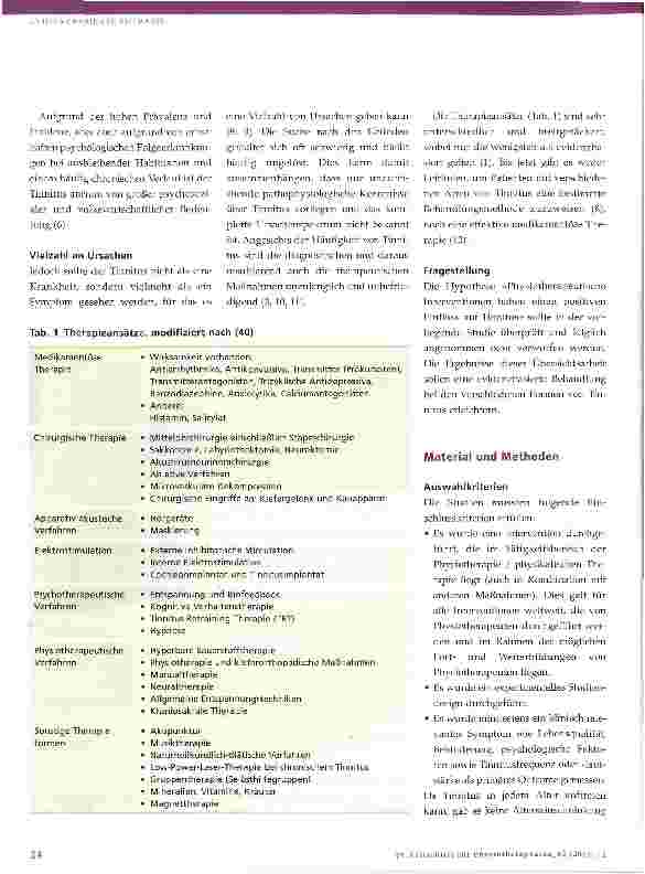 Vorschauseite 3: Physiotherapeutische Interventionen bei Tinnitus