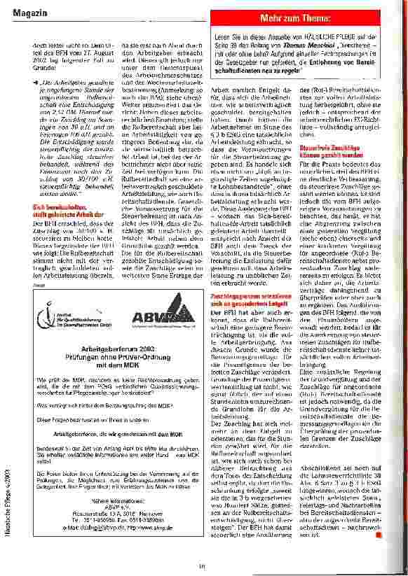 Vorschauseite 2: Generelle oder konkrete Vergütung