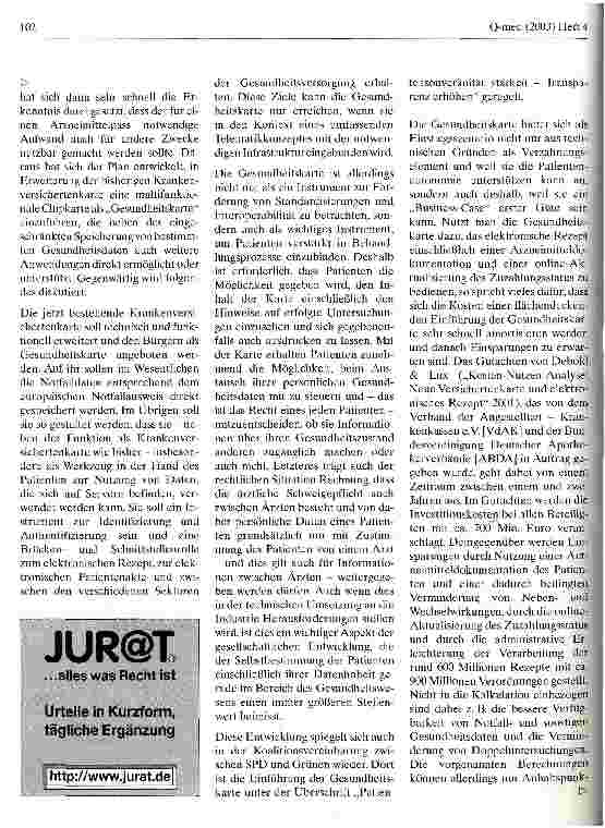 Vorschauseite 3: Gesundheitskarte und elektronische Vernetzung Das Konzept der Bundesregierung
