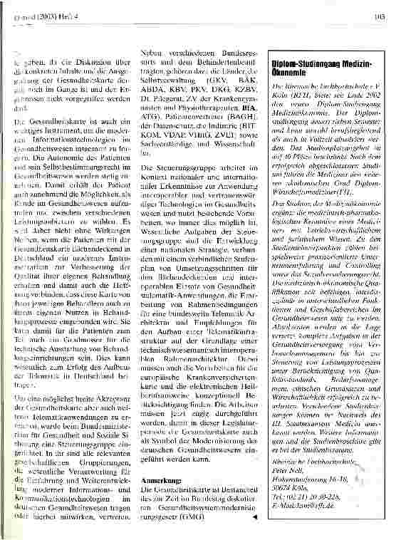 Vorschauseite 4: Gesundheitskarte und elektronische Vernetzung Das Konzept der Bundesregierung