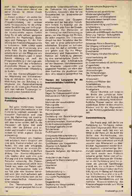 Vorschauseite 2: Innerbetriebliche Fortbildung Bericht aus der Praxis eines Hauptschwerpunktkrankenhauses