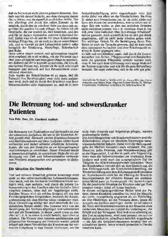 Vorschauseite 4: Betreuung einer Patientin während der Bestrahlungstherapie nach einer Hysterektomie
