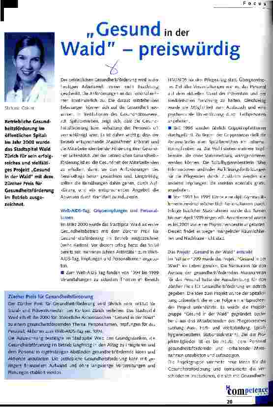 Vorschauseite 1: Gesund in der Waid - preiswürdig